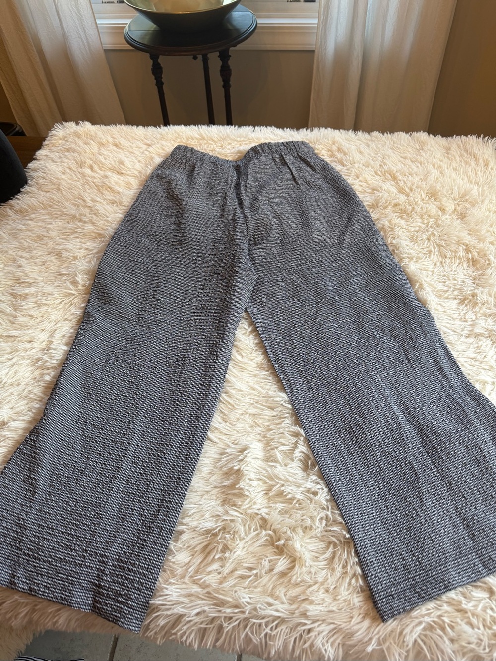 Habitat Wide-Leg Cropped Pants in Black/White Check - Picture 2 of 7